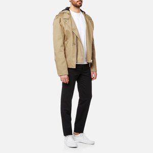 Helmut Lang buildout 3 in 1 reconstructed moto hooded jacket